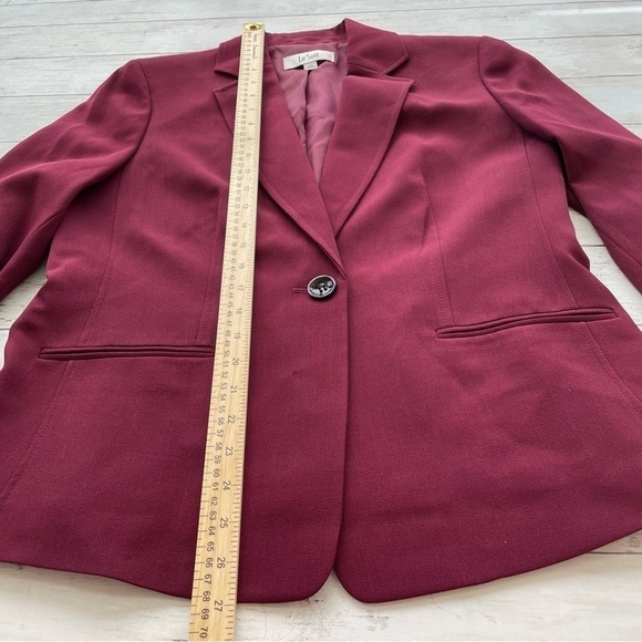 Le Suit One Button Jacket Cabaret Blazer Size 10 - Picture 5 of 7